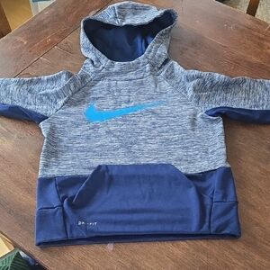 Nike Kids Gray and Blue Hoodie